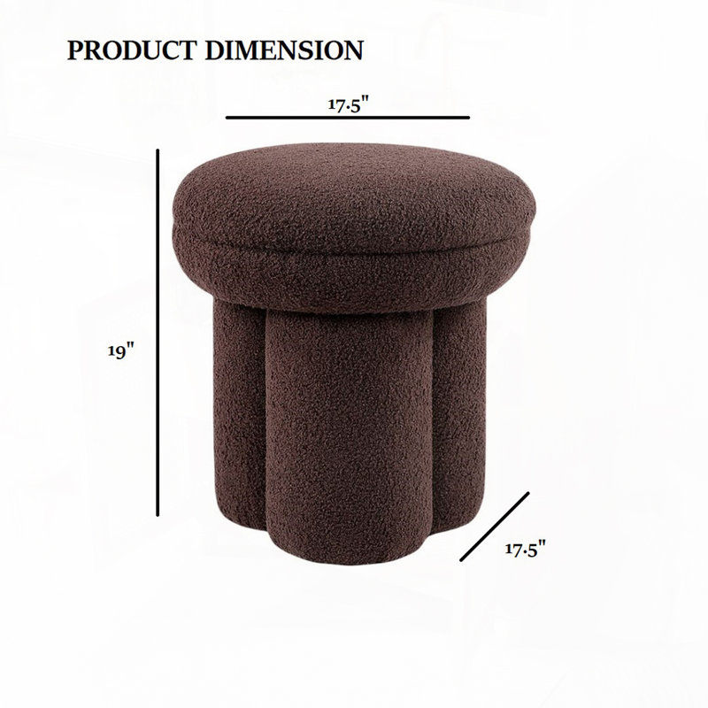 Tabouret de chaise d'appoint, Brun
