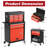 8-Drawer Tool Chest with Wheels，2-In-1 Detachable Metal Toolbox Storage Cabinet Organizer（BLACKRED）-331515409
