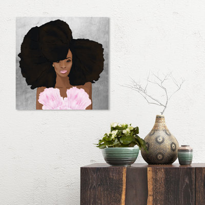 Fashion and Glam Hair and Makeup Female Portrait - Graphic Art on Canvas