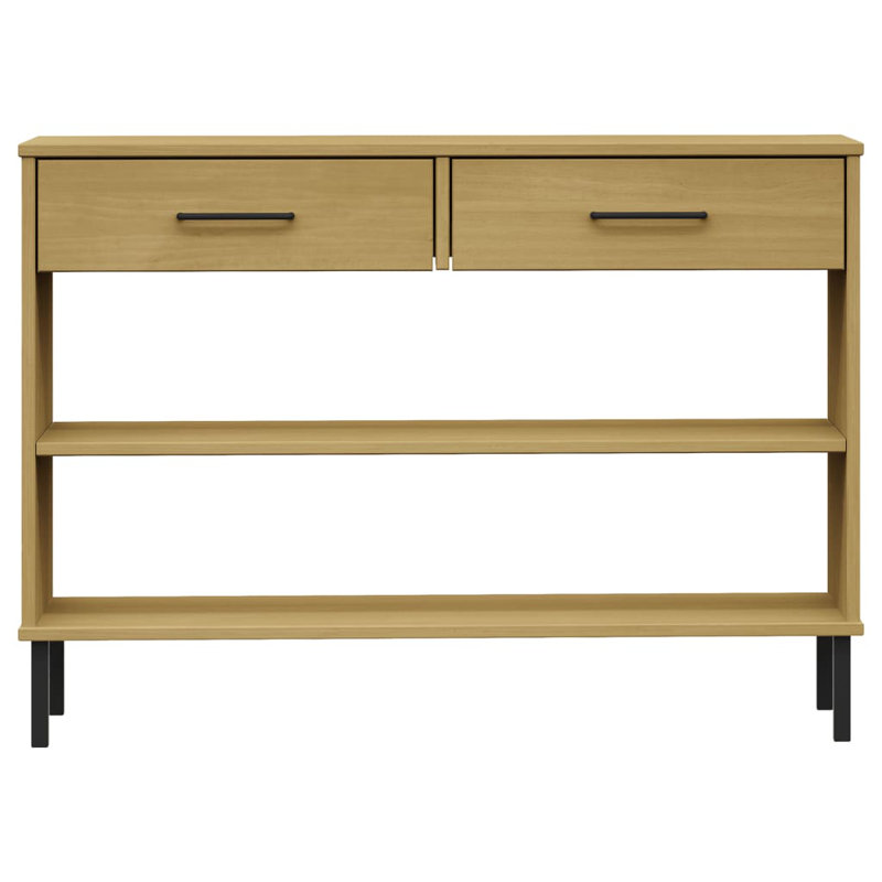 Keavni 98cm Solid Wood Console Table, Brown