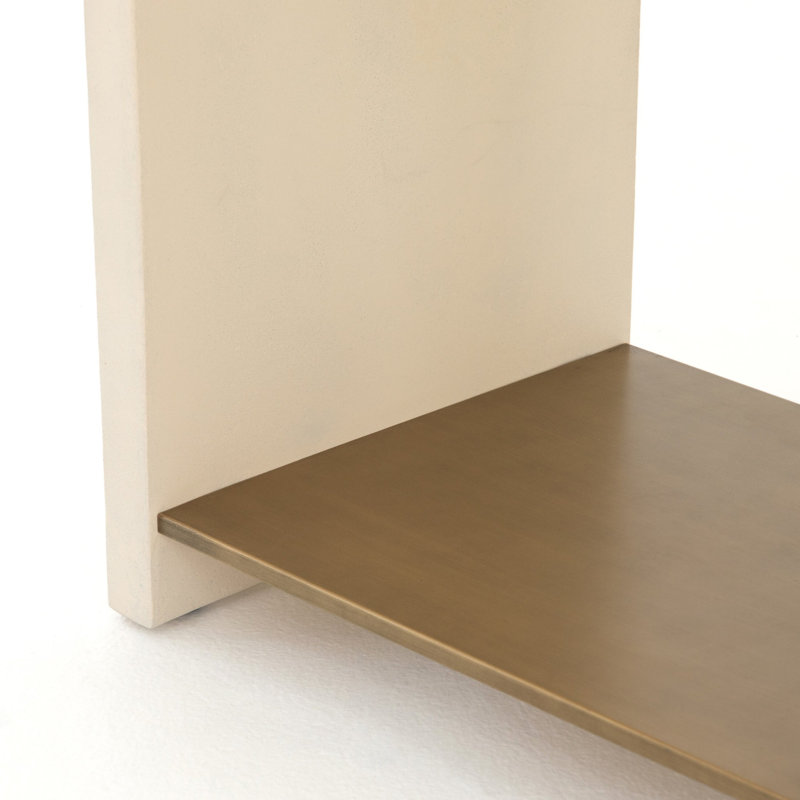 Hugo End Table, Parchment White