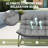 53.15" Wide Metal Patio Loveseat With Cushion-115052340