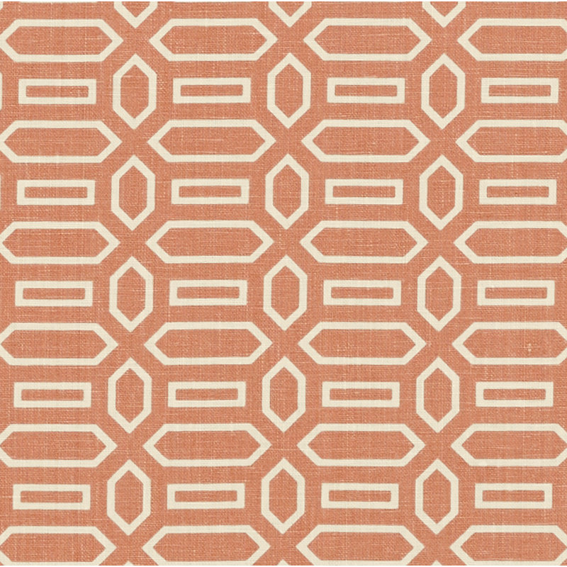 Tissu pavillon Schumacher x Veere Grenney, Orange brûlé