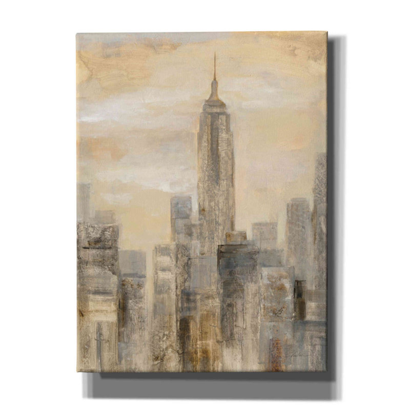 «City Blocks II» par Silvia Vassileva, art mural sur toile, H 54 po x l 40 po x P 1,5 po