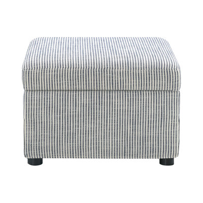 Upholstered Storage Ottoman With Hydraulic Lift Top In Grey