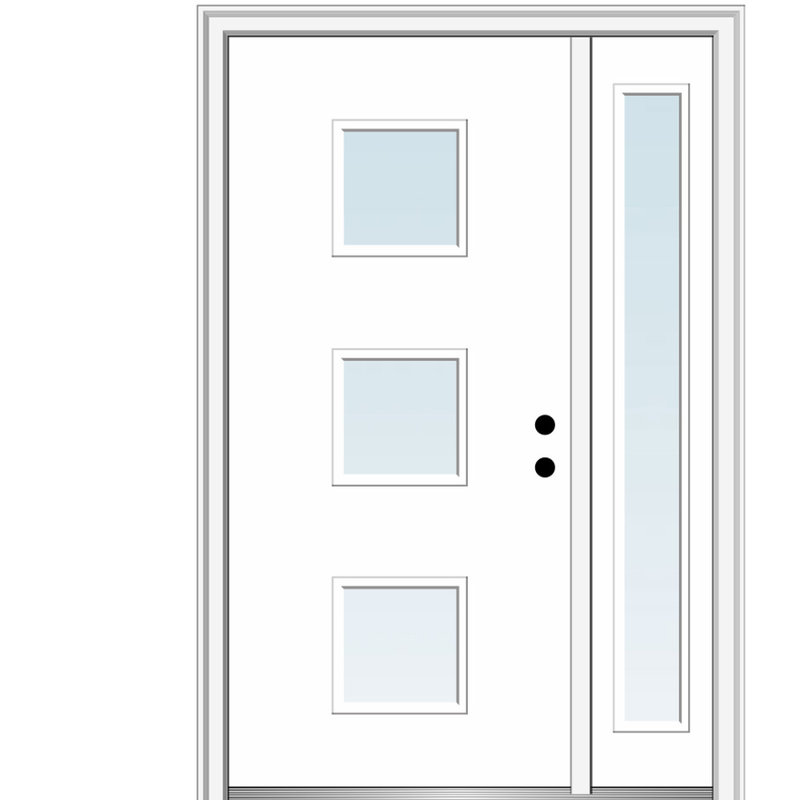 Portes d'entrée pré-suspendues avec projecteur Spotlight, Gauche, 53 po x 81,75 po