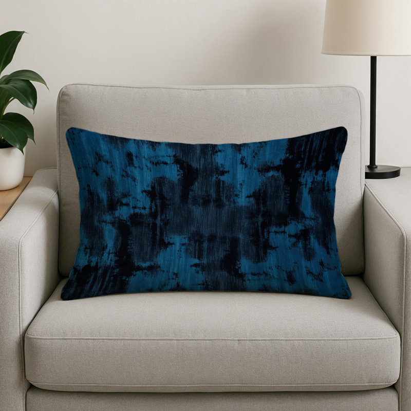 Coussin décoratif intérieur et extérieur ArtDeco, Rectangulaire H 14 po x l 20 po, Gris abstrait 97