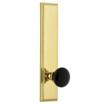 Grandeur Carré Tall Plate Passage with Coventry Door Knob