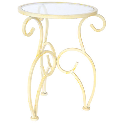 Glass Top End Table