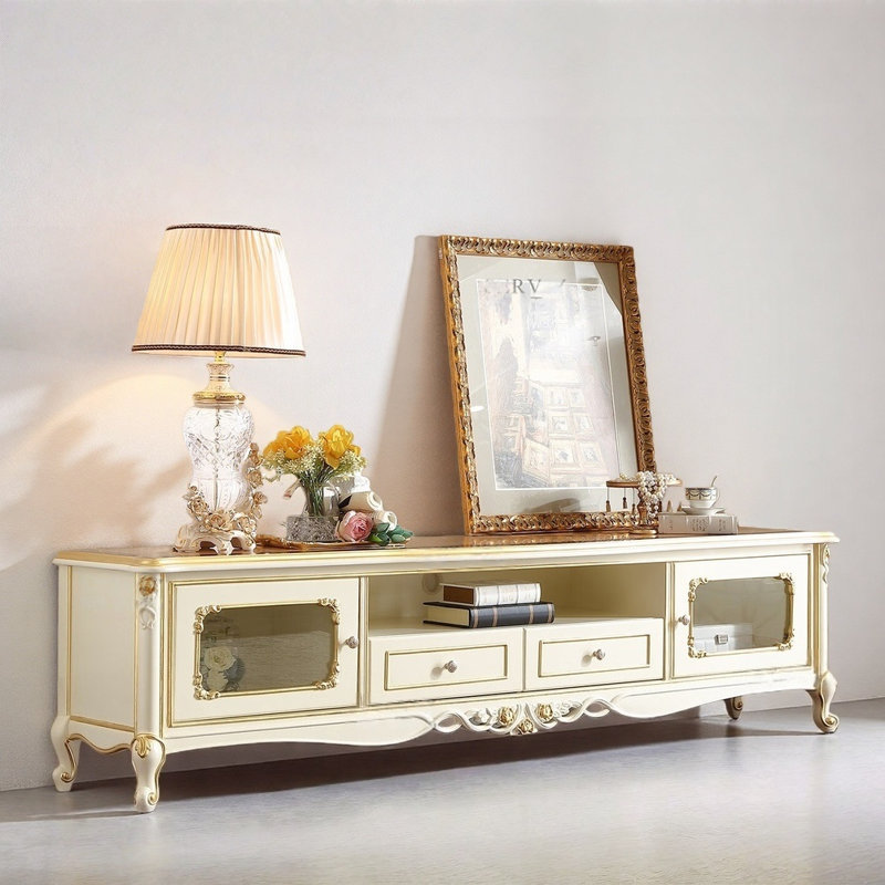 Meuble télé simple et créatif, H 22,83 po x L 78,74 po x l 20,08 po