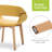 31'' Dining Table Set, Round Glass Top Dining Table with Two Upholstered Chairs-1105411070