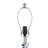 Darrius 27.5" Blue Glass Table Lamp with USB Type-C Ports and Built-in Outlet