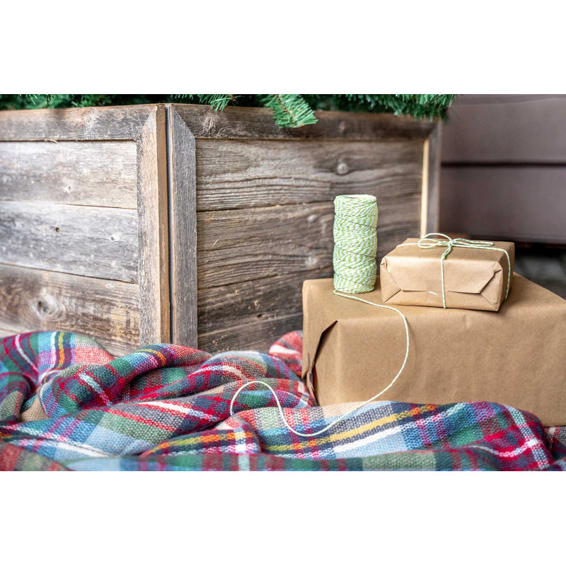 Weathered Gray Wooden Christmas Tree Collar