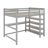 Full Size Loft Bed With Shelves And Desk-837635030