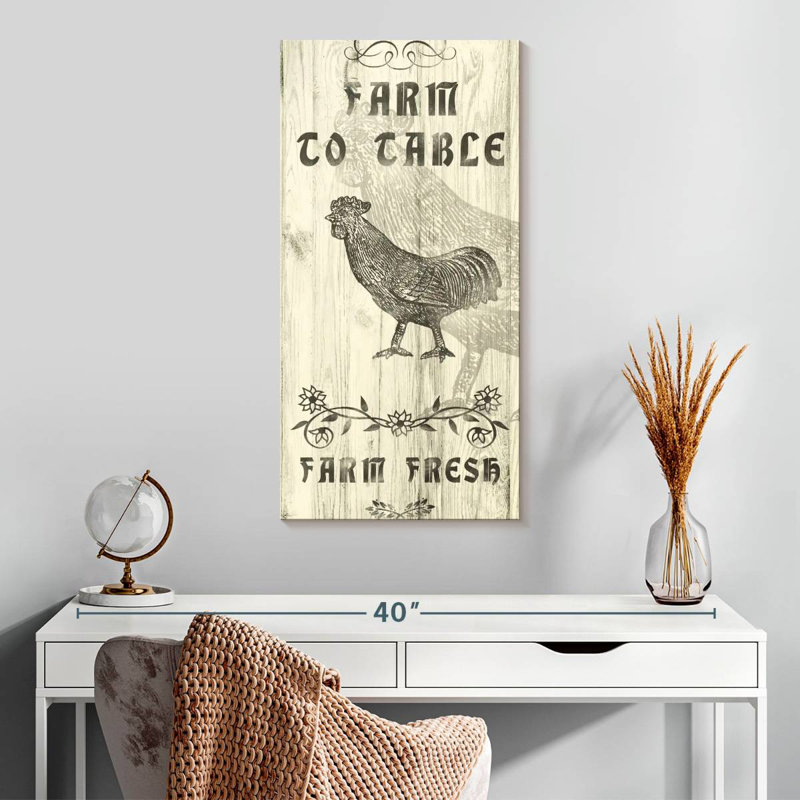 Panneau de ferme à table, H 30 po x l 15 po