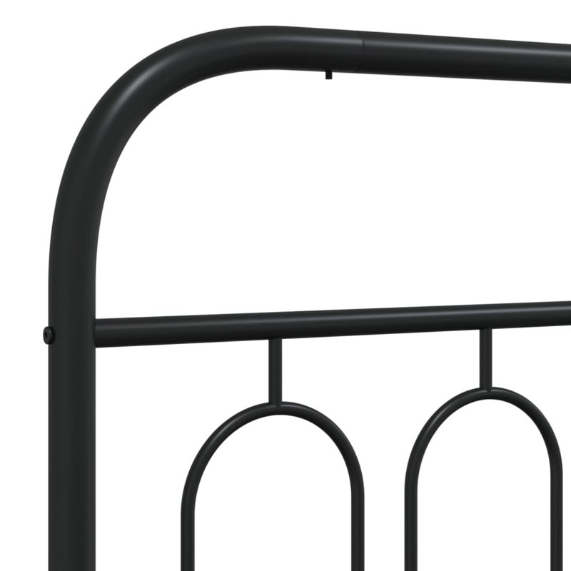 Raaghav Metal Bed, Black, Small Single (2'6)