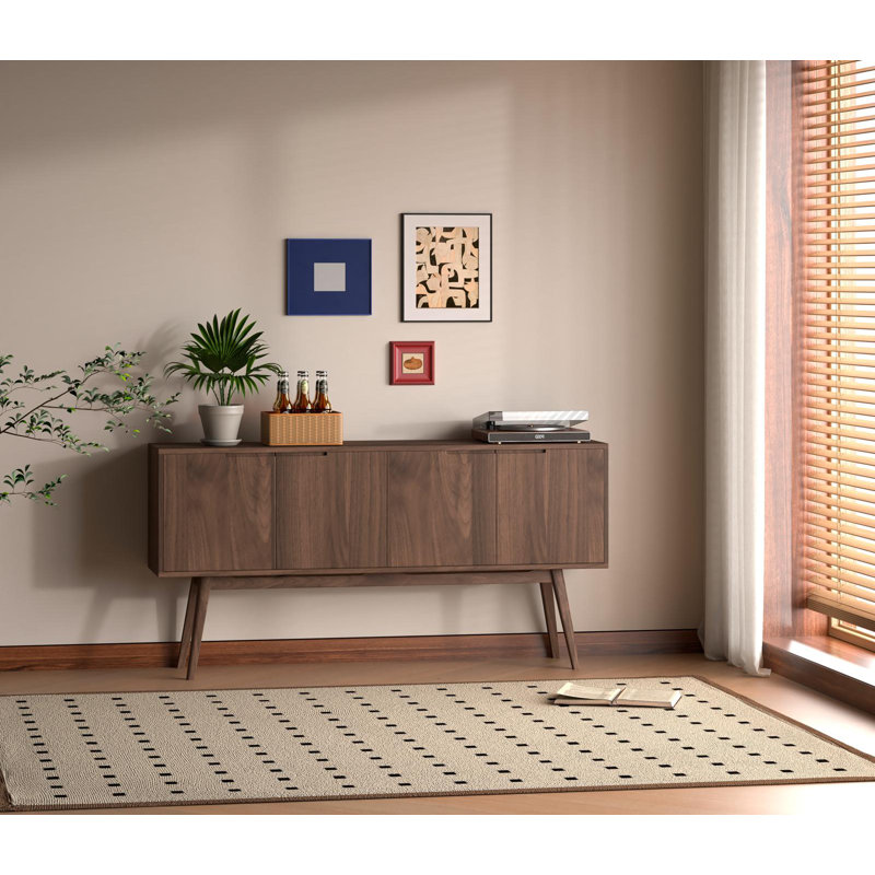 Buffet Isabella Mid Century - Noyer américain massif