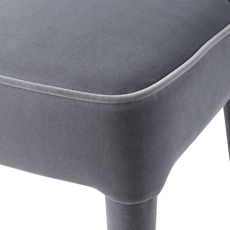 Chaise parsons rembourrée Belhaven, Gris clair