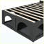 Lit plateforme double pour animaux de compagnie avec coin pour animaux, structure robuste, noir