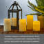 Set of 5 Waterproof LED Pillars, 3X4,4,5,5,6 Inch, White