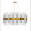 Lustre tambour 20 lumières avec détails en cristal