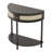 Half-moon Rattan Console Table 2 Storage Drawers 31.88x15.74x32.28inch Rattan Sliding Door Black, Rattan Entryway Table with Storage