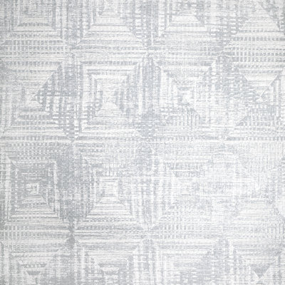 Chelchowska Pepper Collection Sheen Finish Geometric Diamond Raffia 10.05m x 53cm Wallpaper Roll