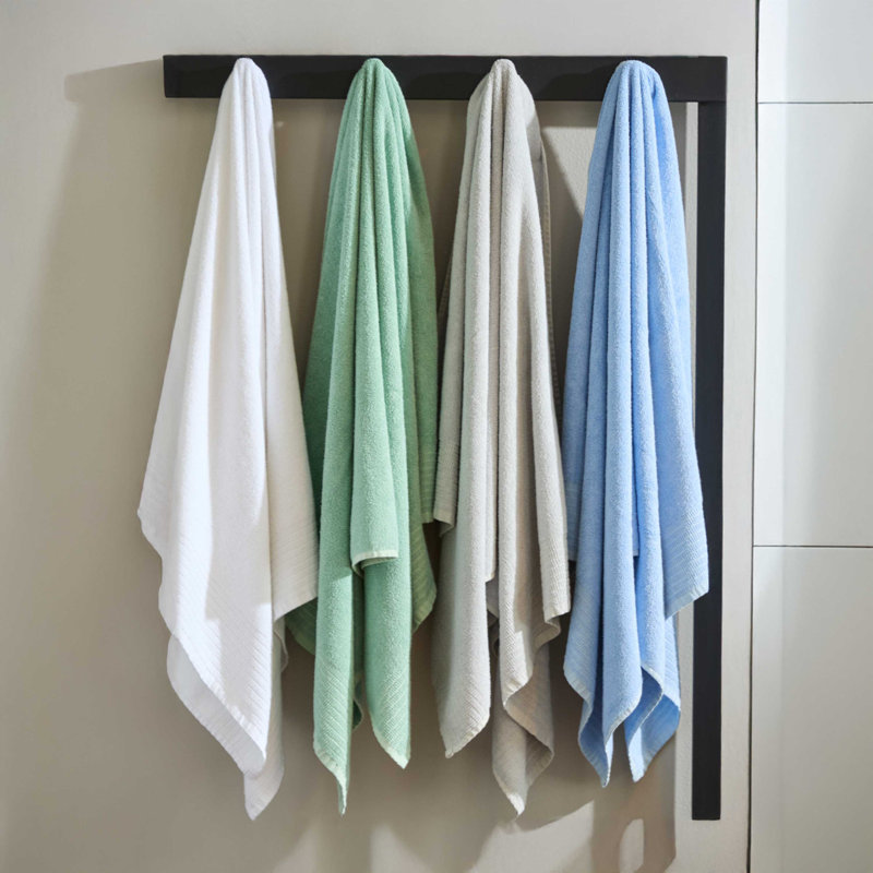 BedVoyage Spa Bath Towel - Viscose from Bamboo + Cotton - 650 GSM - Absorbent & Odor Resistant, Cloud