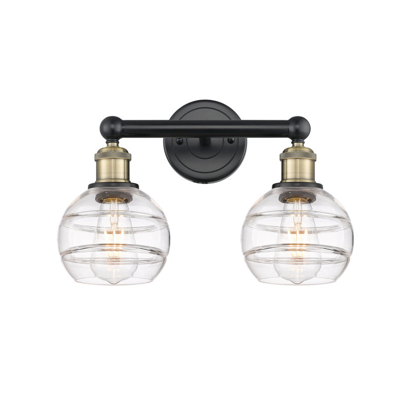 Natick 2 - Light Dimmable Vanity Light, Clear, Black Antique Brass