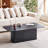 Wooden Rectangular Coffee Table with Solid Base-800982399