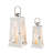 Set Of 2 Decorative Wooden Candle Lanterns Metal Decorative Candle Holders-47842522