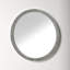 Simone Engineered Wood Round Wall Mirror-1857996057