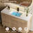 Marilyse 48" Single Sink Wood Tune Bathroom Vanity Set With Resin Sink Top, Faucet, Assembly Required-1542345820