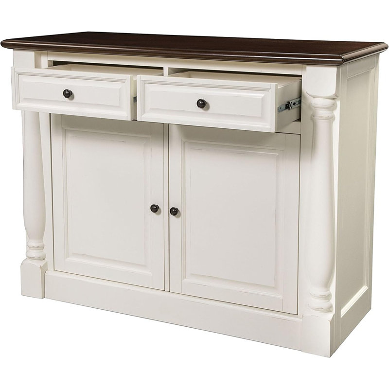 Buffet avec rangement Shelby, blanc