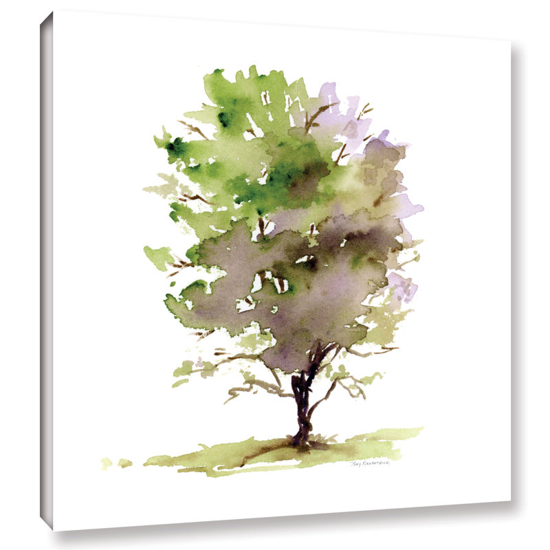 Ebern Designs 'Tree' Rectangle Painting Print Wrapped on Canvas | Wayfair