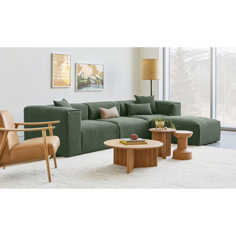 Nest Modular 4-PC Sectional, Bone Boucle