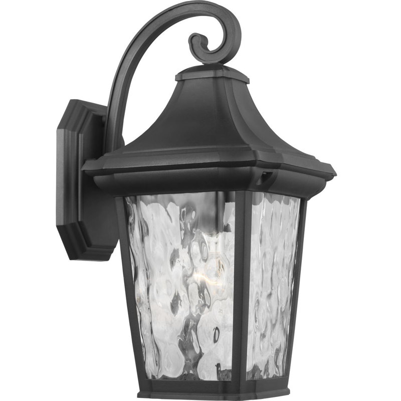 Lanterne murale d'extérieur en verre Bertold, H 16 po x l 8,63 po x P 10,38 po