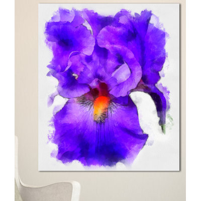 « blue iris fleur sketch sketch aquarelle », reproduction d’art sur toile tendue