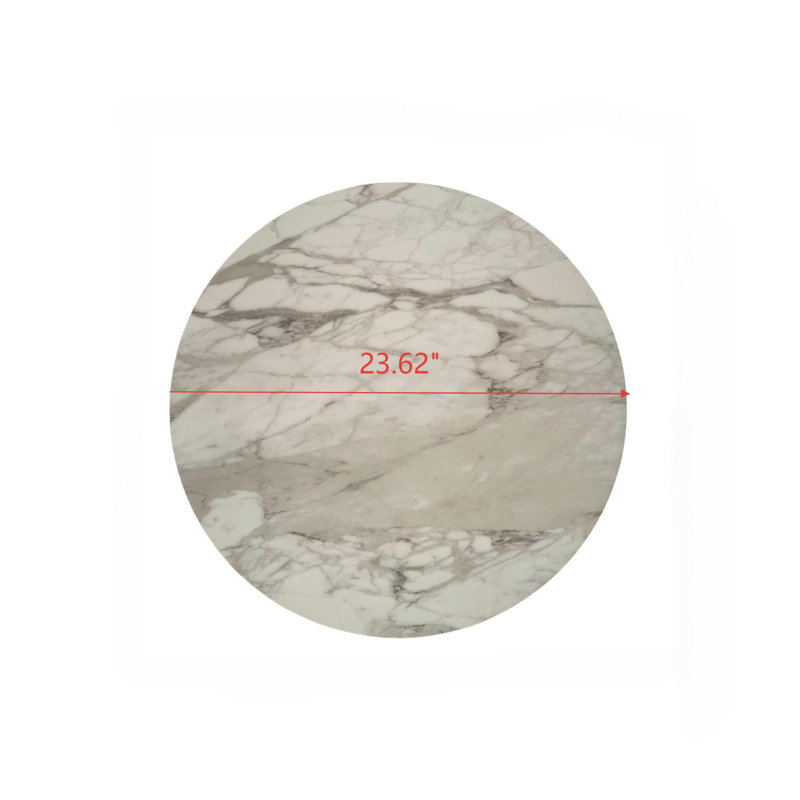 Alcorn Sintered Stone Lazy Susan, 0.47" H x 23.62" W x 23.62" D