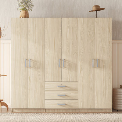 Rangement à 6 portes pour garde-robe de chambre en bois
