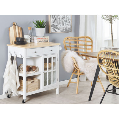 Neill 80 cm W Kitchen Island with Wheels