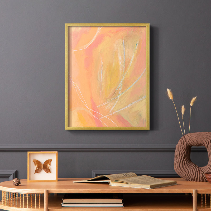 «Peach Bliss II», reproduction encadrée - bois massif, H 10 po x l 8 po