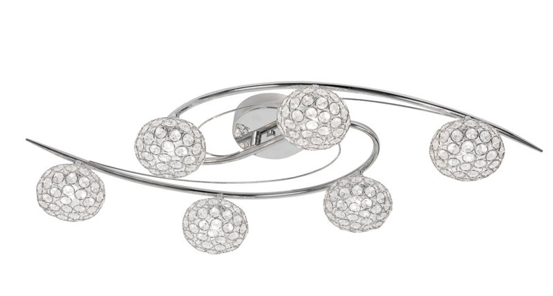 Eva Crystal Semi Flush Mount