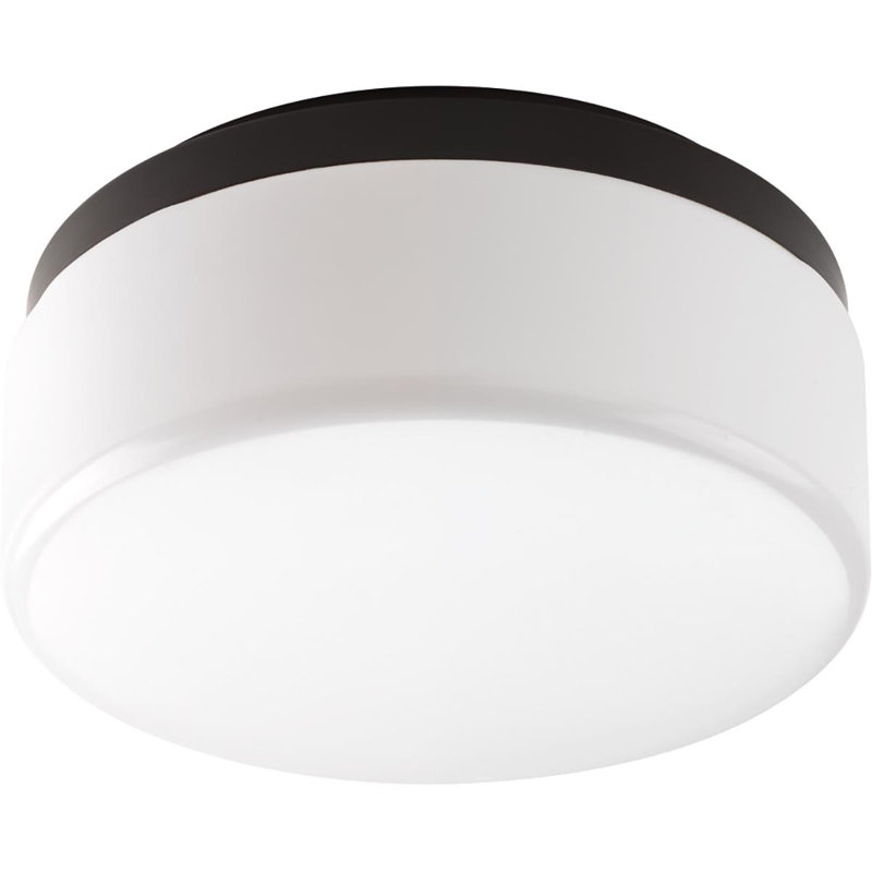 Siddharth Acrylic LED Flush Mount, Antique Bronze, 4.31" H x 9.06" W x 9.06" D