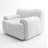 Compression Modern Plush Upholstered Accent Lounge Chair with Curved Arm Deep Cushioned Seat-1709957746
