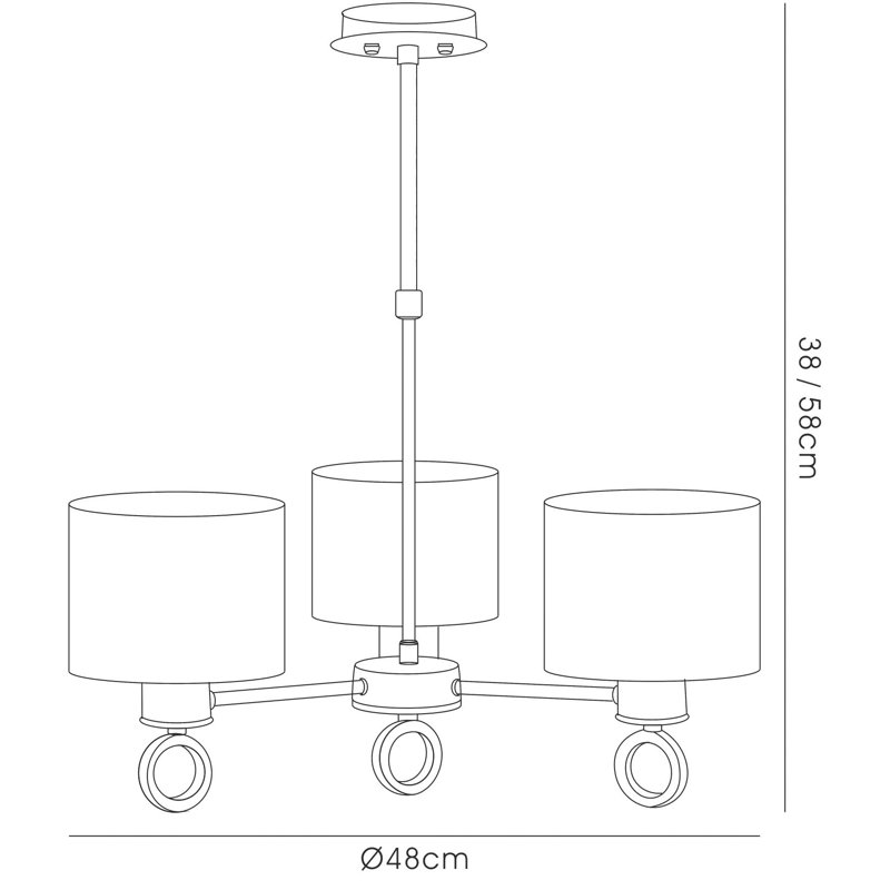 Layne 3 - Light Drum Chandelier