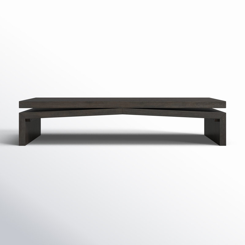Matthes Rectangular Single Coffee Table, Smoked Black Venee