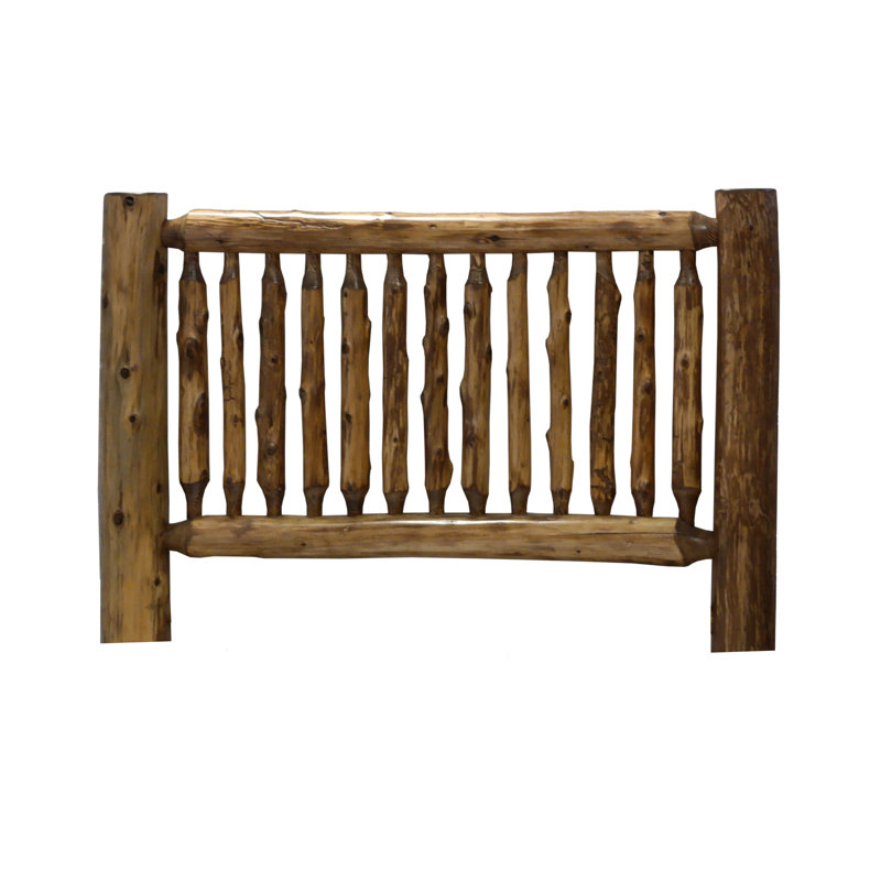 Tête de lit en bois de cèdre Fireside Lodge, Très grand lit, Cèdre vintage