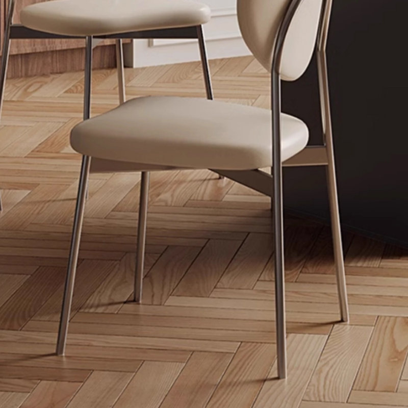 Ensemble de table de salle à manger ovale crème