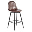 Swivel Upholstered Counter Stool with Metal Frame